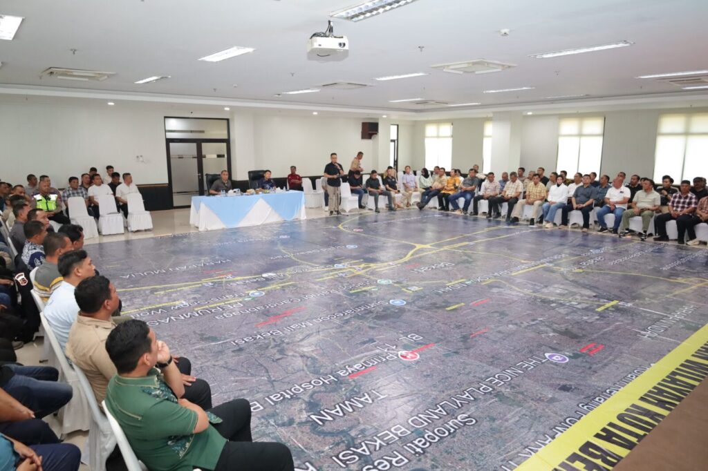 Polres Metro Bekasi Kota Gelar TFG Sispamkota, Antisipasi Mobilisasi Pelajar ke Jakarta